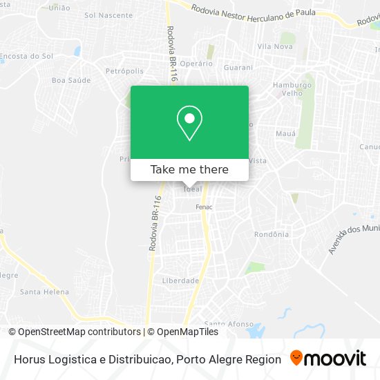 Mapa Horus Logistica e Distribuicao