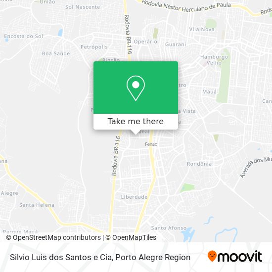 Silvio Luis dos Santos e Cia map