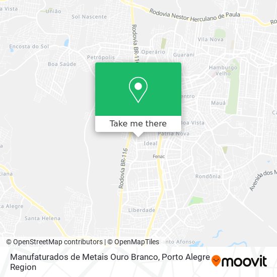 Manufaturados de Metais Ouro Branco map