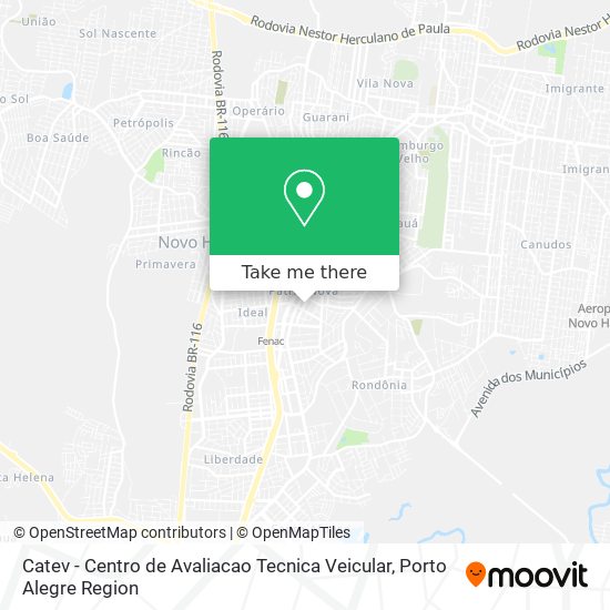 Mapa Catev - Centro de Avaliacao Tecnica Veicular
