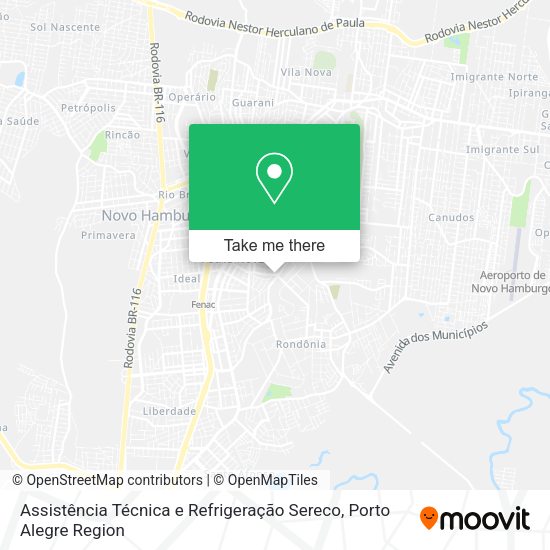 Mapa Assistência Técnica e Refrigeração Sereco