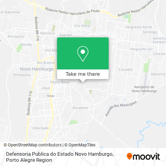 Defensoria Publica do Estado Novo Hamburgo map