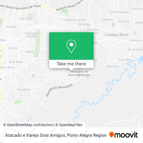 Mapa Atacado e Varejo Dois Amigos