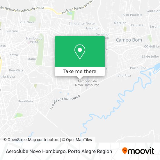 Aeroclube Novo Hamburgo map