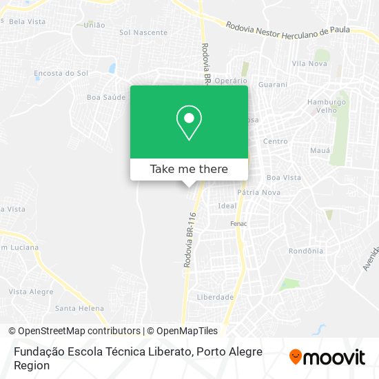 Fundação Escola Técnica Liberato map