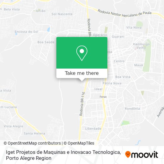 Iget Projetos de Maquinas e Inovacao Tecnologica map