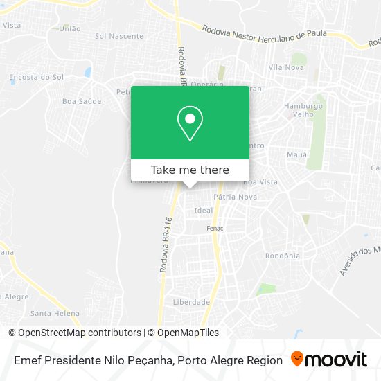 Emef Presidente Nilo Peçanha map