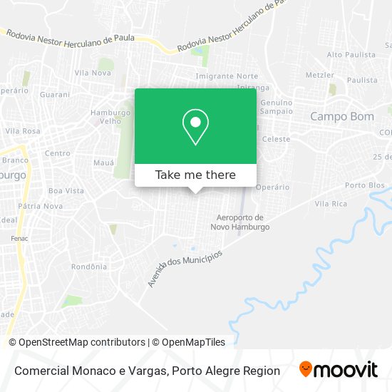 Comercial Monaco e Vargas map