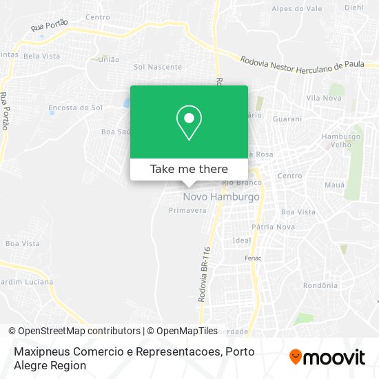 Maxipneus Comercio e Representacoes map