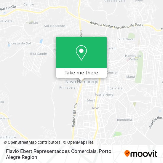 Flavio Ebert Representacoes Comerciais map
