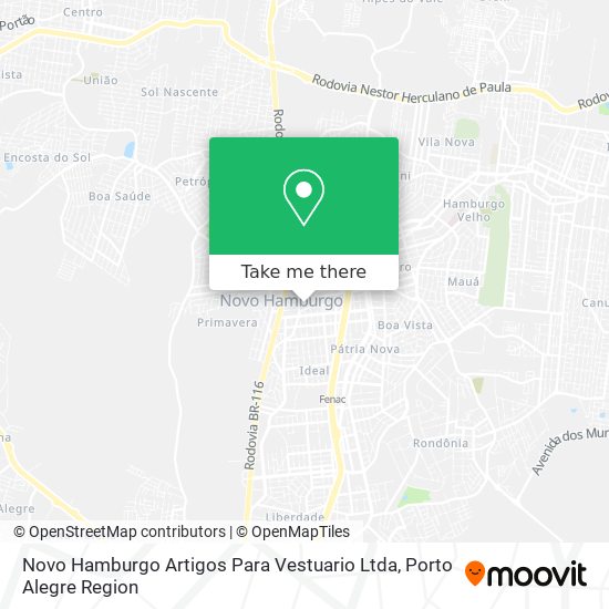 Novo Hamburgo Artigos Para Vestuario Ltda map