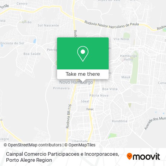 Mapa Cainpal Comercio Participacoes e Incorporacoes