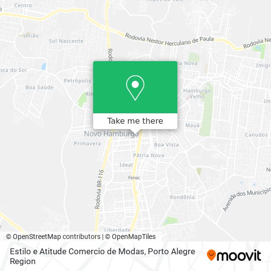 Estilo e Atitude Comercio de Modas map