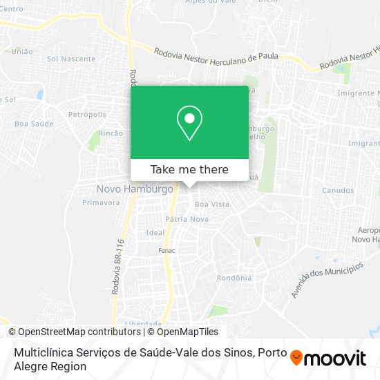 Mapa Multiclínica Serviços de Saúde-Vale dos Sinos