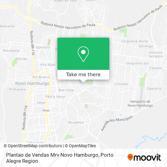 Plantao de Vendas Mrv Novo Hamburgo map