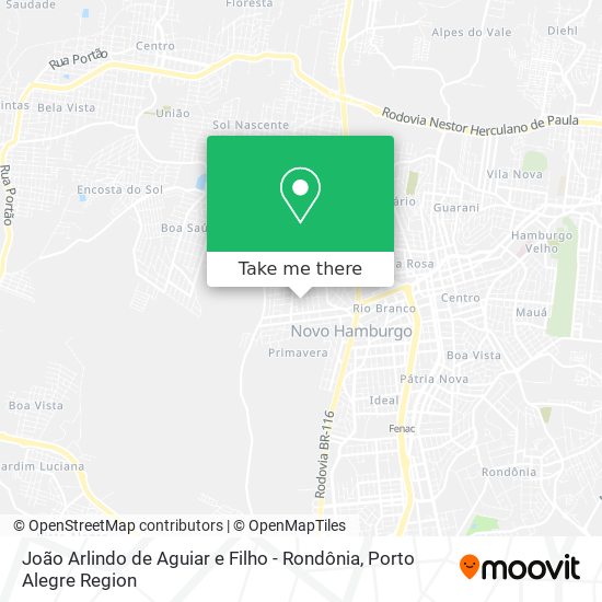 João Arlindo de Aguiar e Filho - Rondônia map