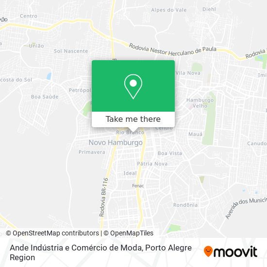 Ande Indústria e Comércio de Moda map