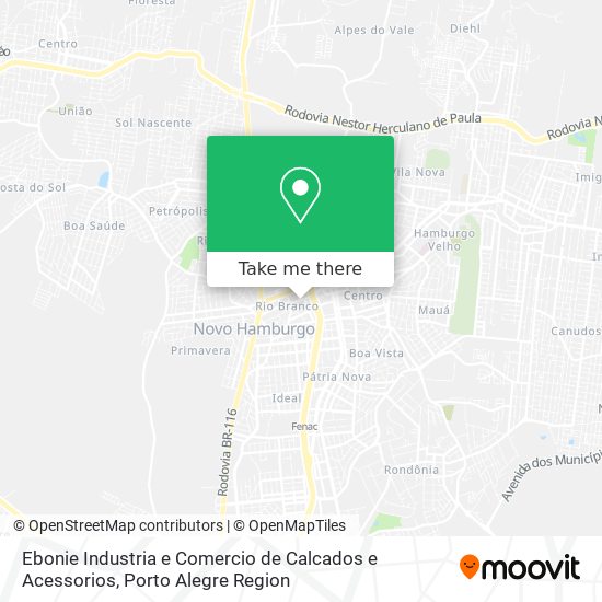 Ebonie Industria e Comercio de Calcados e Acessorios map