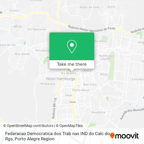 Federacao Democratica dos Trab nas IND do Calc do Rgs map