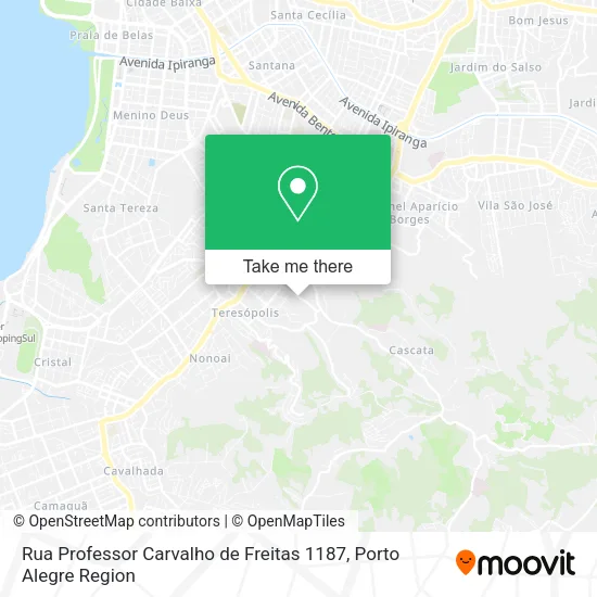 Rua Professor Carvalho de Freitas 1187 map