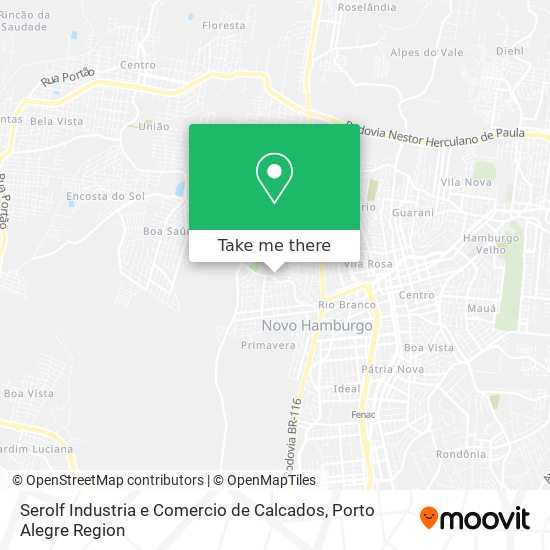 Mapa Serolf Industria e Comercio de Calcados