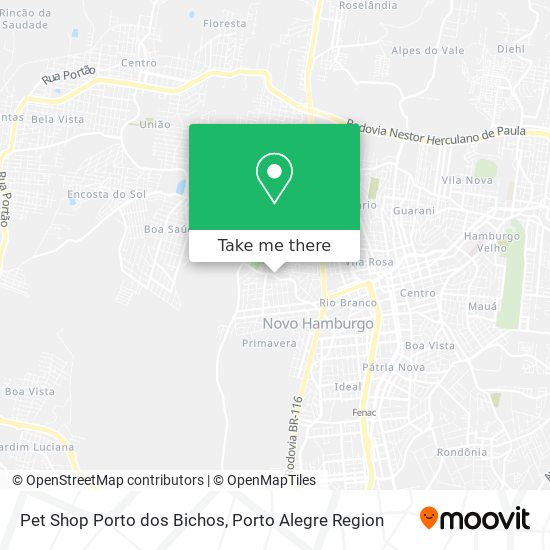 Pet Shop Porto dos Bichos map