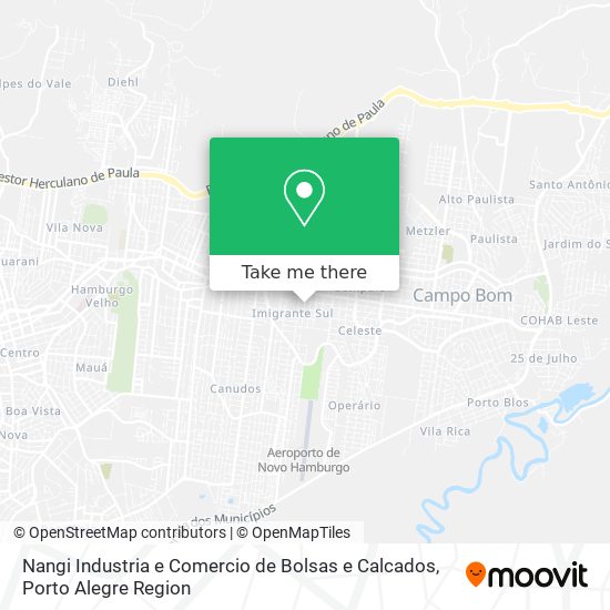 Nangi Industria e Comercio de Bolsas e Calcados map