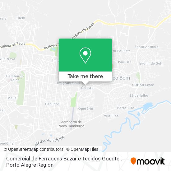 Comercial de Ferragens Bazar e Tecidos Goedtel map
