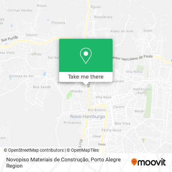 Mapa Novopiso Materiais de Construção