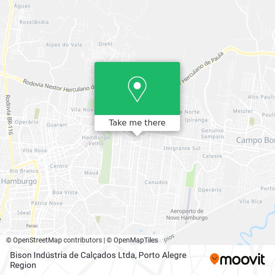 Bison Indústria de Calçados Ltda map
