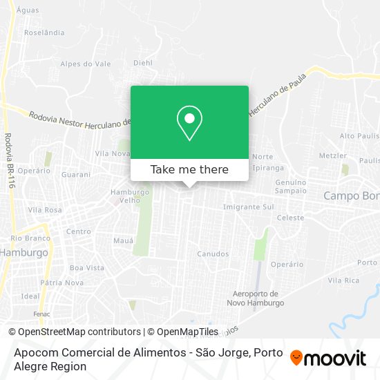 Apocom Comercial de Alimentos - São Jorge map