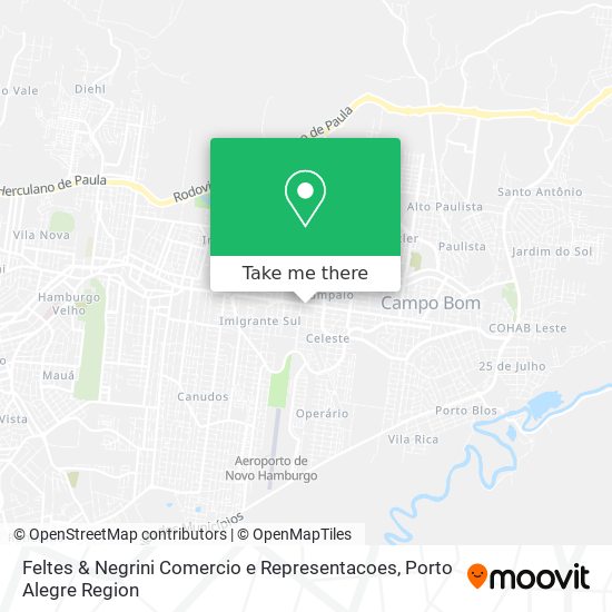 Mapa Feltes & Negrini Comercio e Representacoes