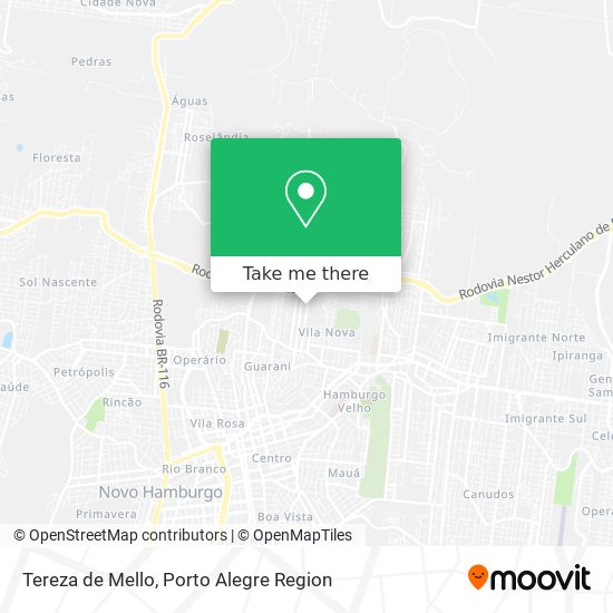 Mapa Tereza de Mello