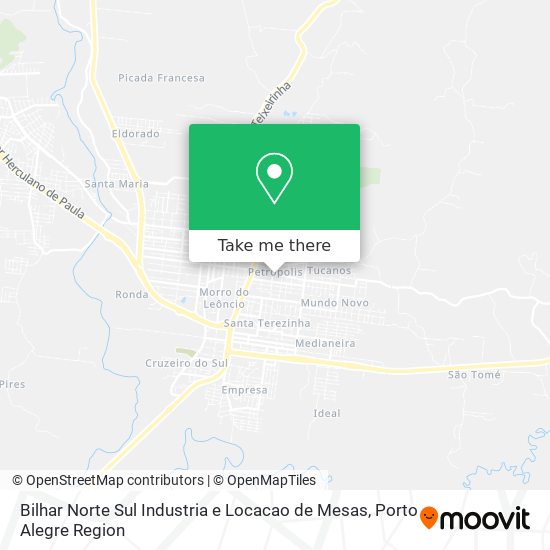 Bilhar Norte Sul Industria e Locacao de Mesas map