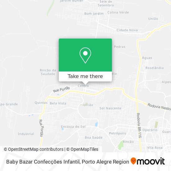 Mapa Baby Bazar Confecções Infantil