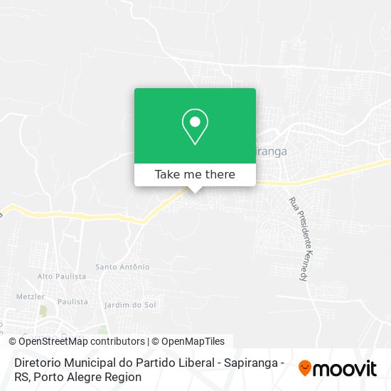 Diretorio Municipal do Partido Liberal - Sapiranga - RS map