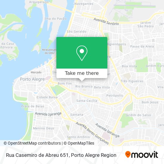 Mapa Rua Casemiro de Abreu 651