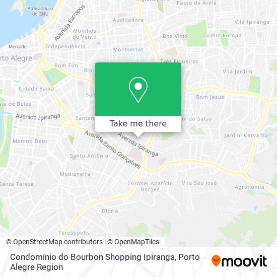 Mapa Condomínio do Bourbon Shopping Ipiranga