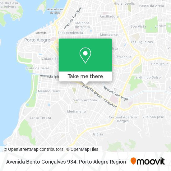 Mapa Avenida Bento Gonçalves 934