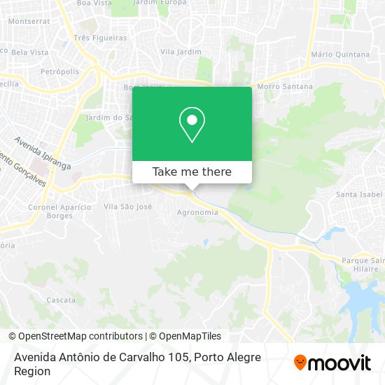 Mapa Avenida Antônio de Carvalho 105