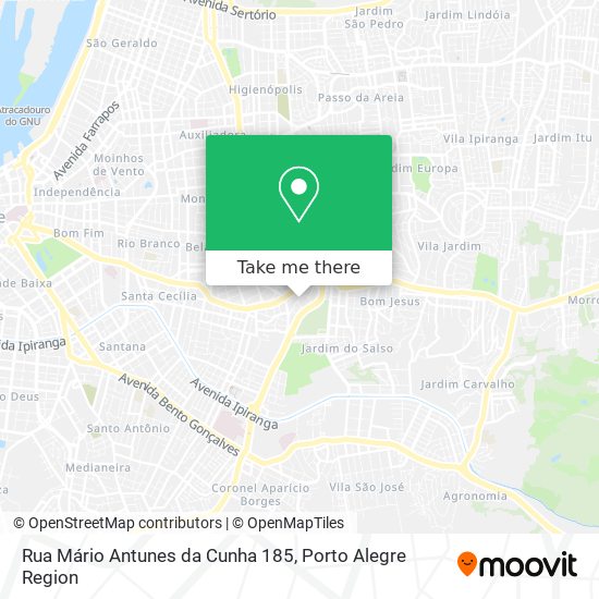 Mapa Rua Mário Antunes da Cunha 185