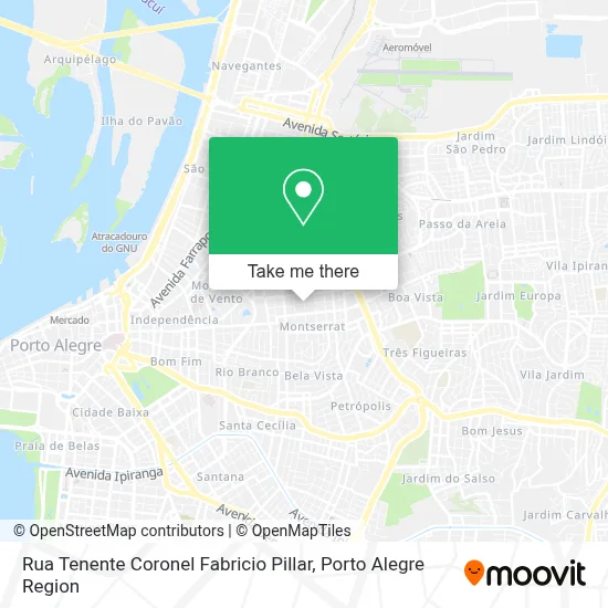 Rua Tenente Coronel Fabricio Pillar map