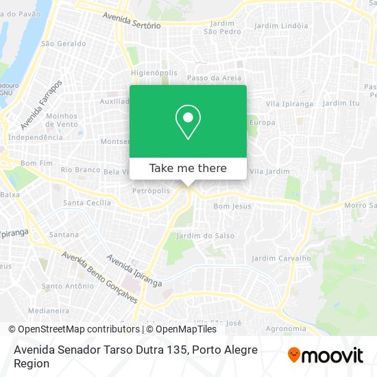 Mapa Avenida Senador Tarso Dutra 135