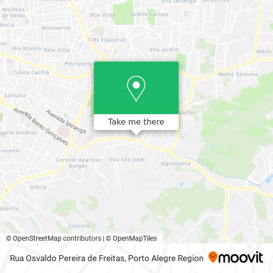 Mapa Rua Osvaldo Pereira de Freitas