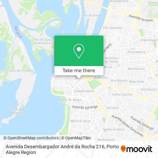 Mapa Avenida Desembargador André da Rocha 216