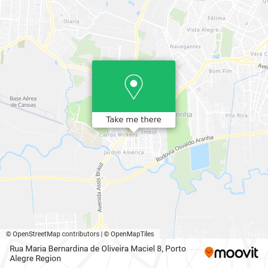 Mapa Rua Maria Bernardina de Oliveira Maciel 8