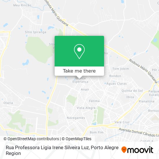 Rua Professora Ligia Irene Silveira Luz map