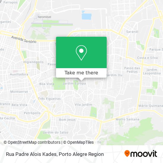 Mapa Rua Padre Alois Kades