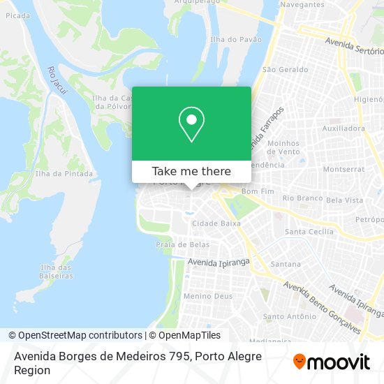 Mapa Avenida Borges de Medeiros 795