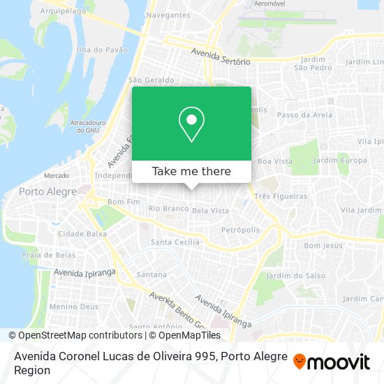 Mapa Avenida Coronel Lucas de Oliveira 995